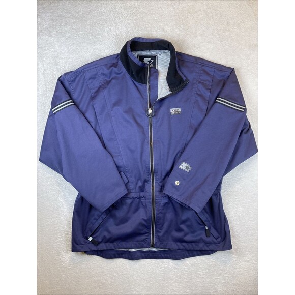 Other - Vintage Starter Jacket Windbreaker Tek 370 Men's Medium Full Zip Navy Blue